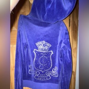 Juicy couture womens velour zip up hoodie size medium